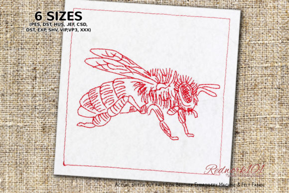 Close Up of Honeybee Embroidery Review