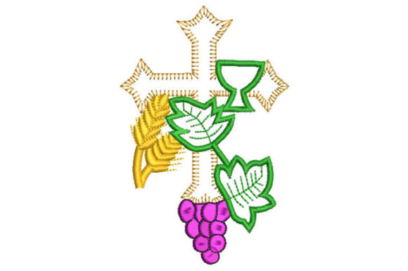 Cross with Grapes and Wheat Embroidery Review