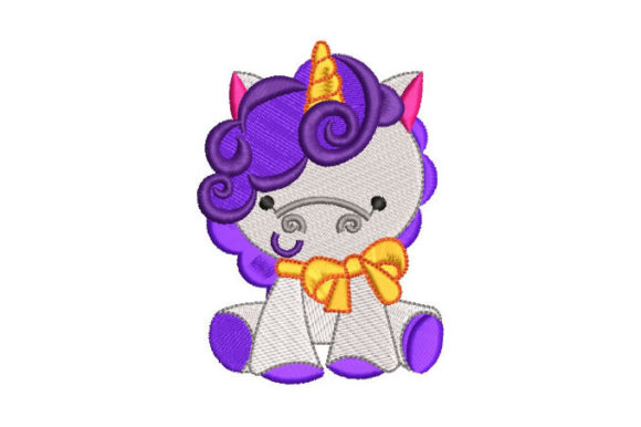 Cute Purple Unicorn Embroidery Review