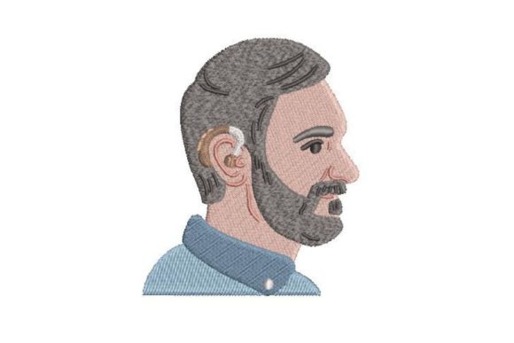 Person Wearing a Hearing Aid Embroidery Review