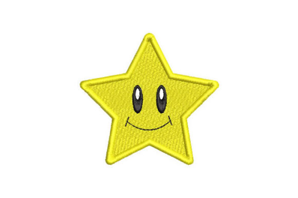 Yellow Star with Smiley Face Embroidery Review